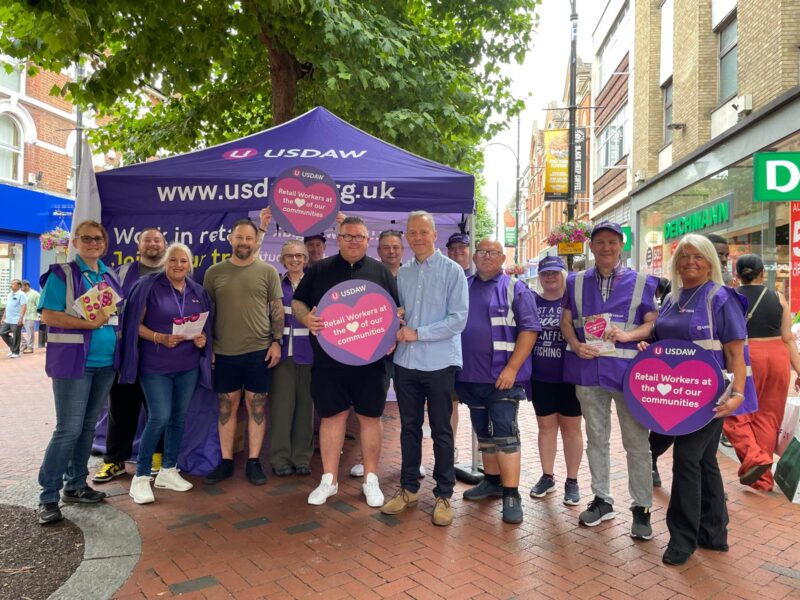 matt attended the Usdaw street stall