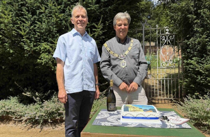 Matt with Cllr Paul Gittings, the Mayor of Reading